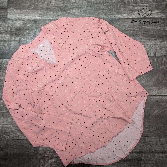 Floerns Polka Dot V Neck Long Sleeve Top Size M - Picture 3 of 6